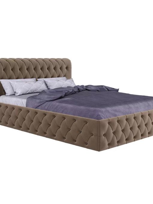 Кровать с подъёмным механизмом «Камелия» коричневая