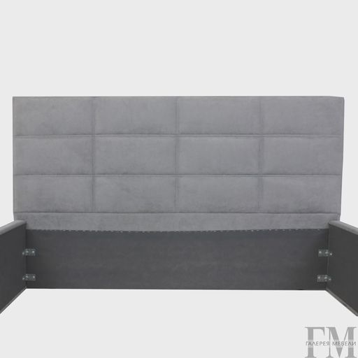 Кровать с подъемным механизмом «Классик», серая