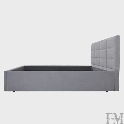 Кровать с подъемным механизмом «Классик», серая