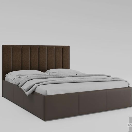 Кровать с подъёмным механизмом «Прага», коричневая