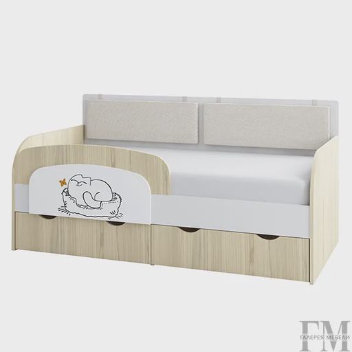Детская кровать «Кот 800.4» (800x1600)