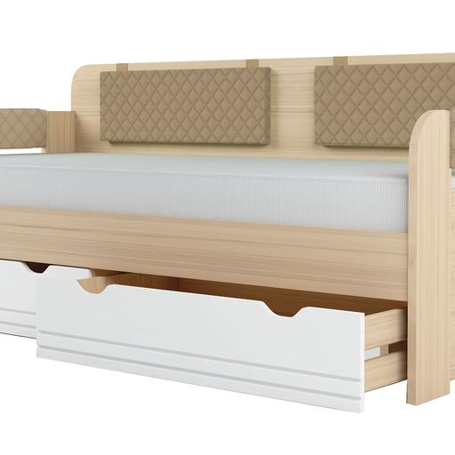 Детская кровать-тахта «Стиль 900.4», Кофе (900x2000)