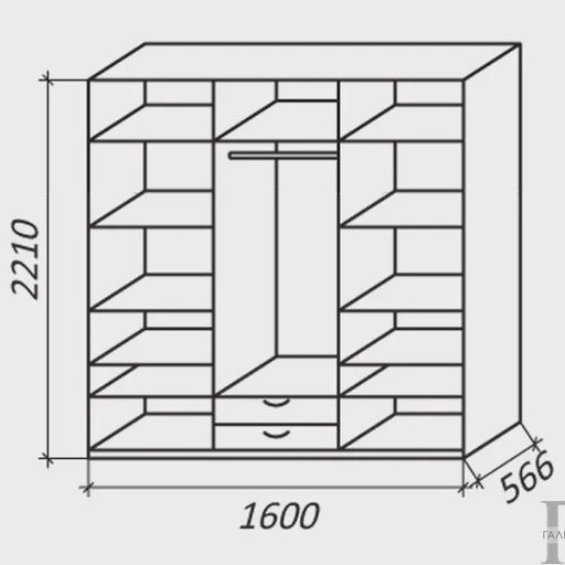 Четырехстворчатый шкаф «Н-2»